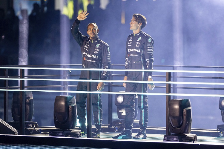 (左起)Hamilton、Russell。圖片來源：達志影像