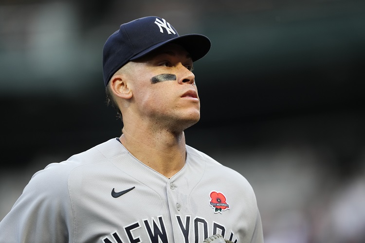 Aaron Judge不知何時才能歸隊。圖片來源：達志影像