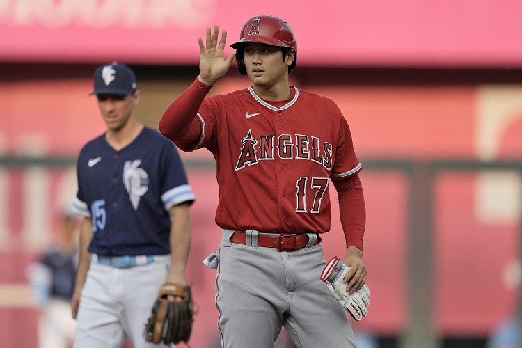 大谷翔平連13場安打。圖片來源：達志影像