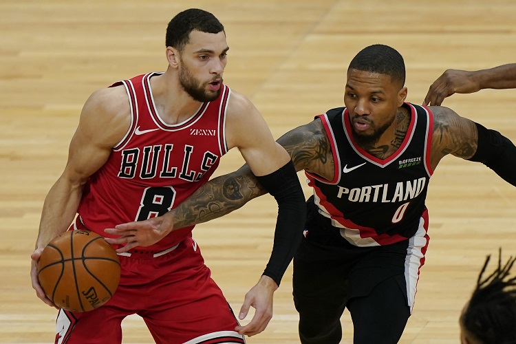 Zach LaVine(左)。圖片來源:達志影像