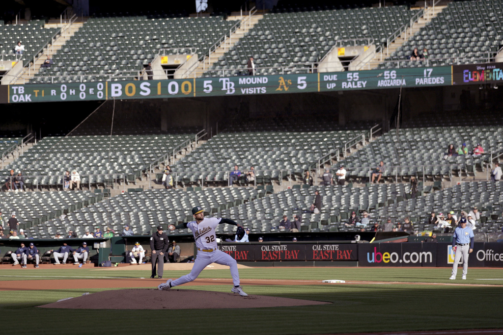 運動家隊主場Oakland Coliseum。圖片來源：達志影像