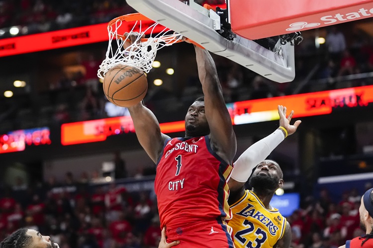 Zion Williamson(左)。圖片來源：達志影像