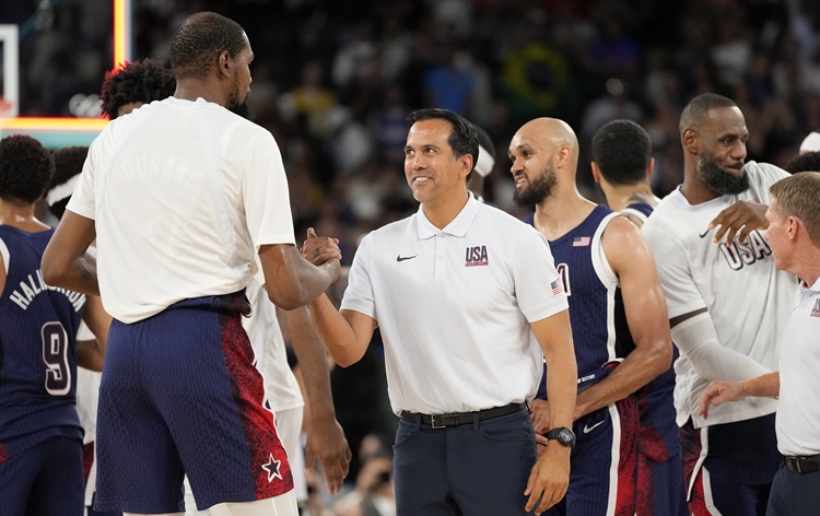 Erik Spoelstra非常期待有機會再與Kevin Durant共事。圖片來源：達志影像