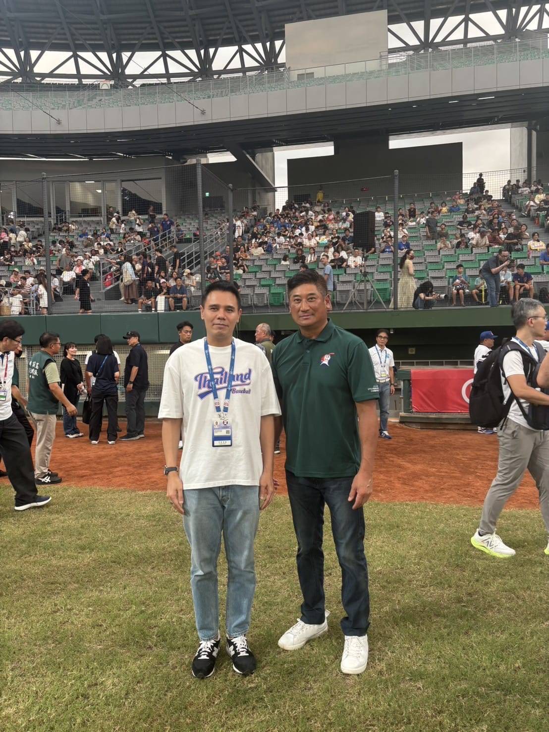 泰國棒協會長Douangchote Suwanjalask和亞洲棒總會長辜仲諒。圖片來源：棒協提供