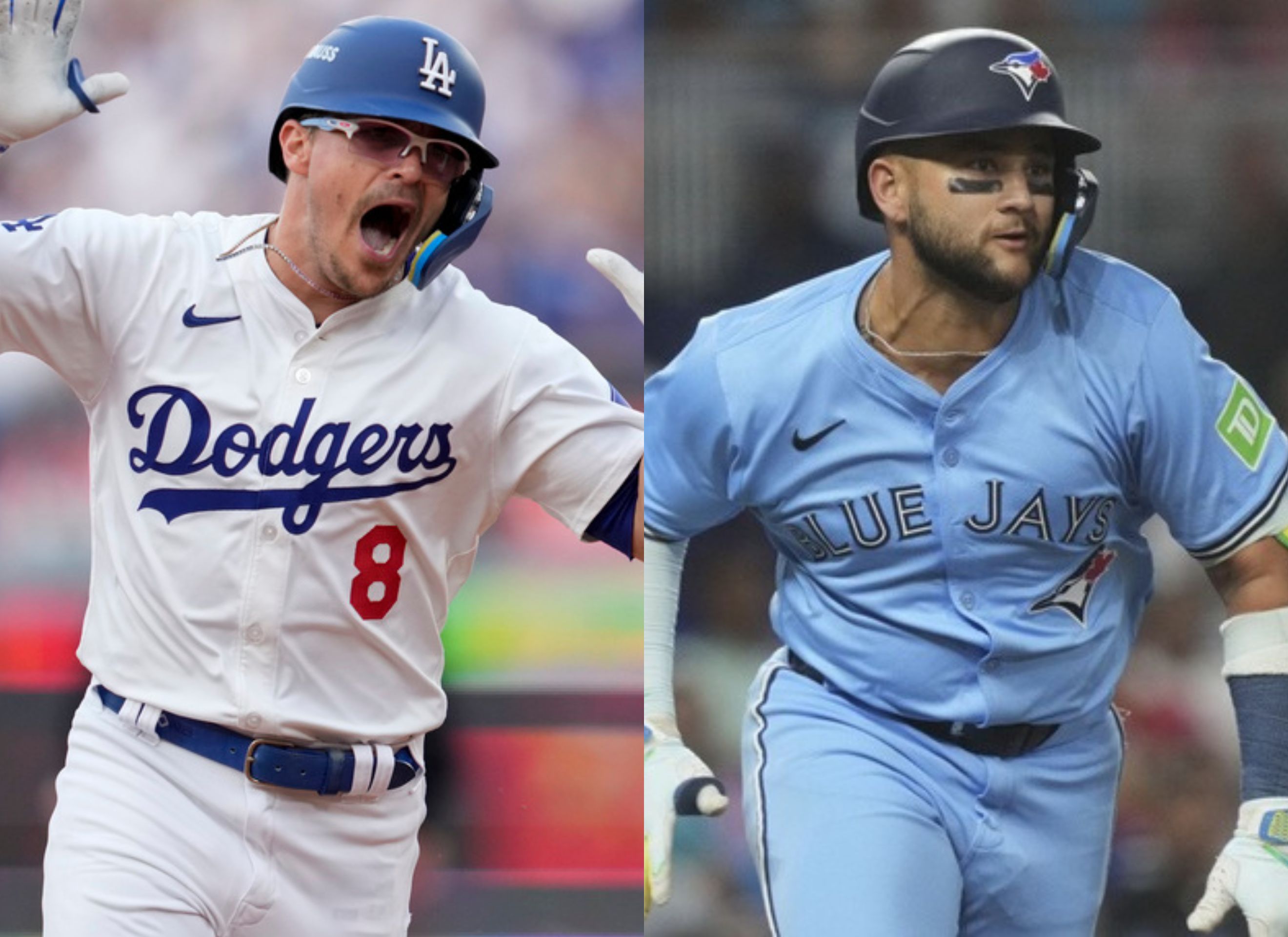 Kike Hernandez與Bo Bichette。圖片來源:達志影像