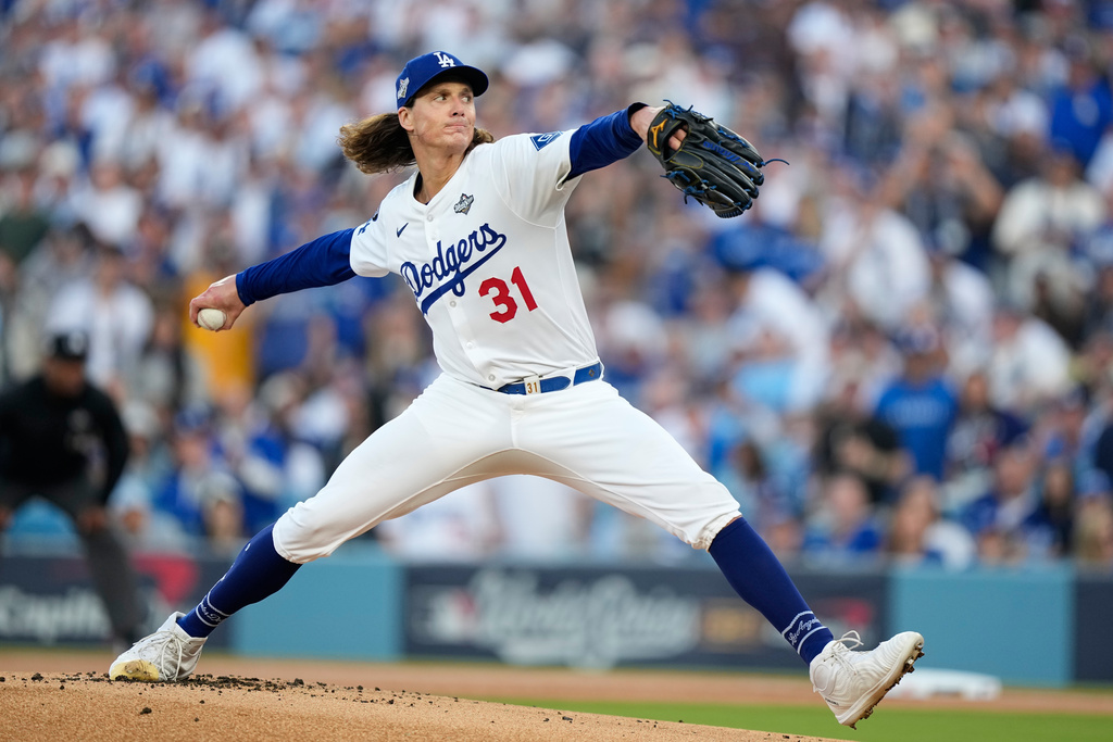 道奇此戰派出Glasnow先發主投。圖片來源:達志影像