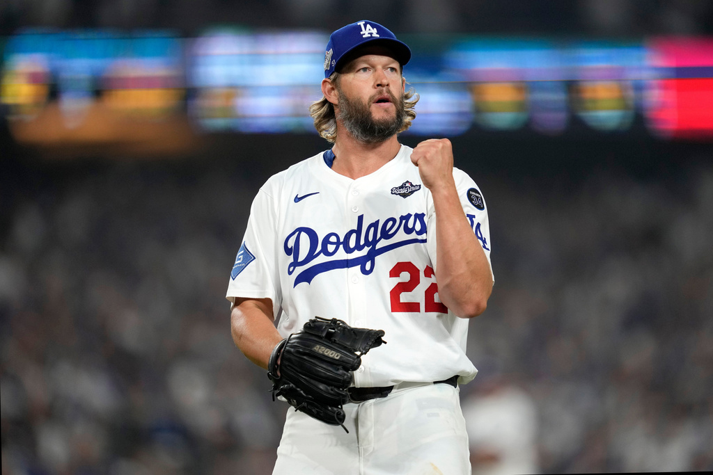 Kershaw成功化解滿壘危機。圖片來源:達志影像