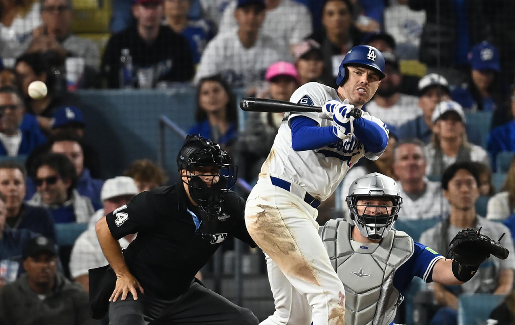 Freeman敲再見全壘打,幫助道奇18局氣走藍鳥。圖片來源:達志影像