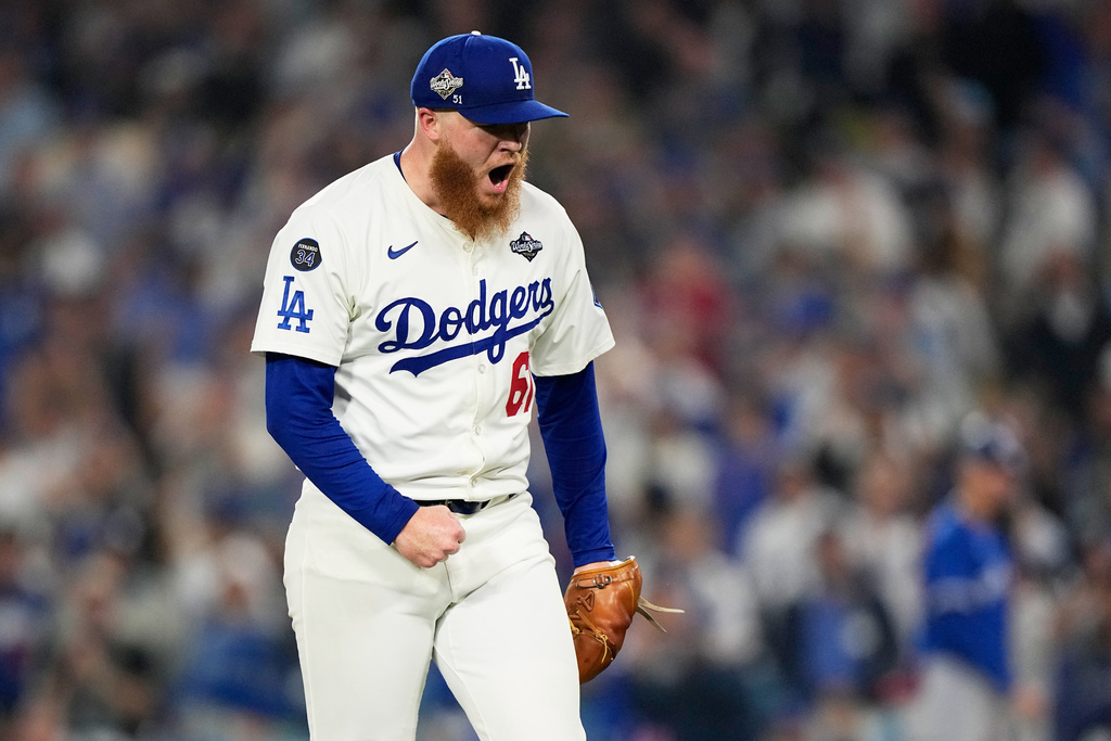 Klein在關鍵G3後援4局未失分,是道奇能獲勝的關鍵球員。圖片來源:達志影像