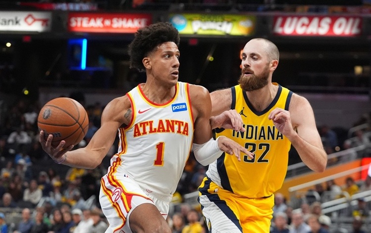 Jalen Johnson(左)。圖片來源：達志影像