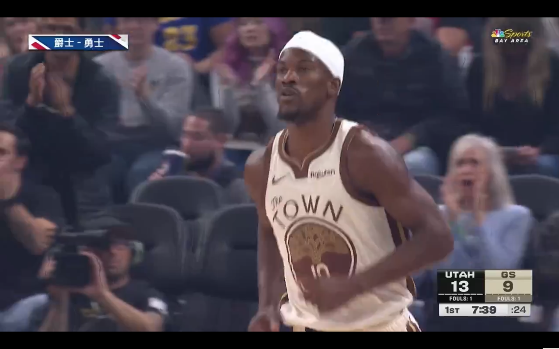 NBA快訊》勇士第二節21比0超級一波流 半場反倒67比55、12分領先爵士