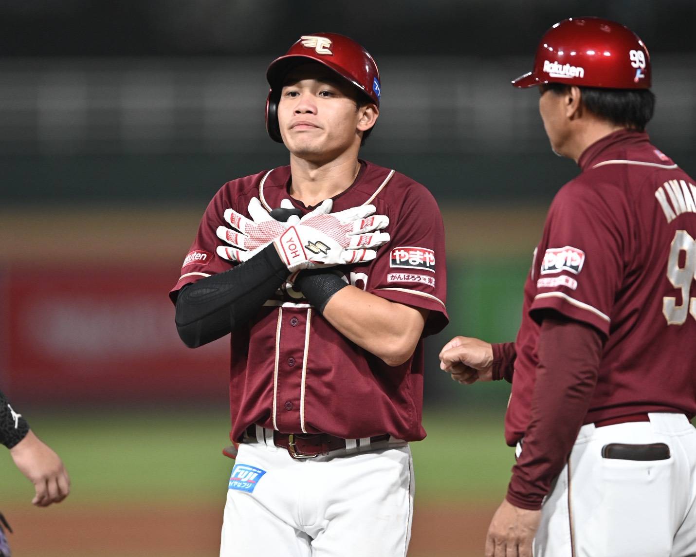 東北樂天金鷲陽柏翔。圖片來源：桃園市政府