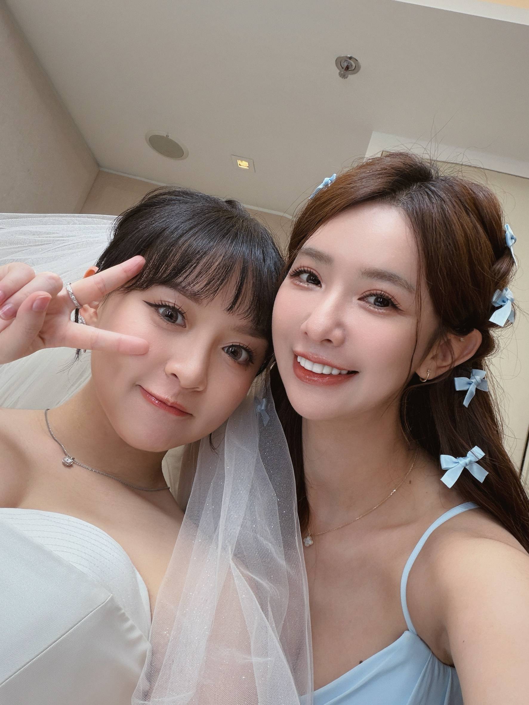 禾羽擔任十元、王齊麟婚禮伴娘。圖片來源：杰斯汀整合行銷提供