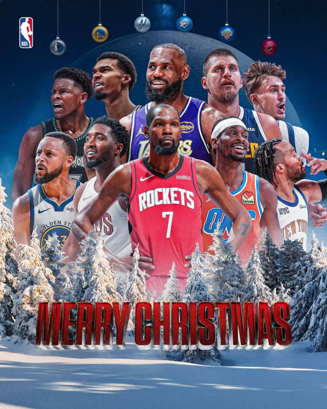 NBA一年一度聖誕大戰即將開打。圖片來源：NBA