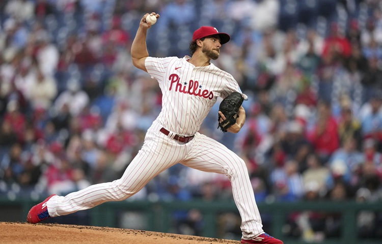 Aaron Nola。圖片來源：達志影像