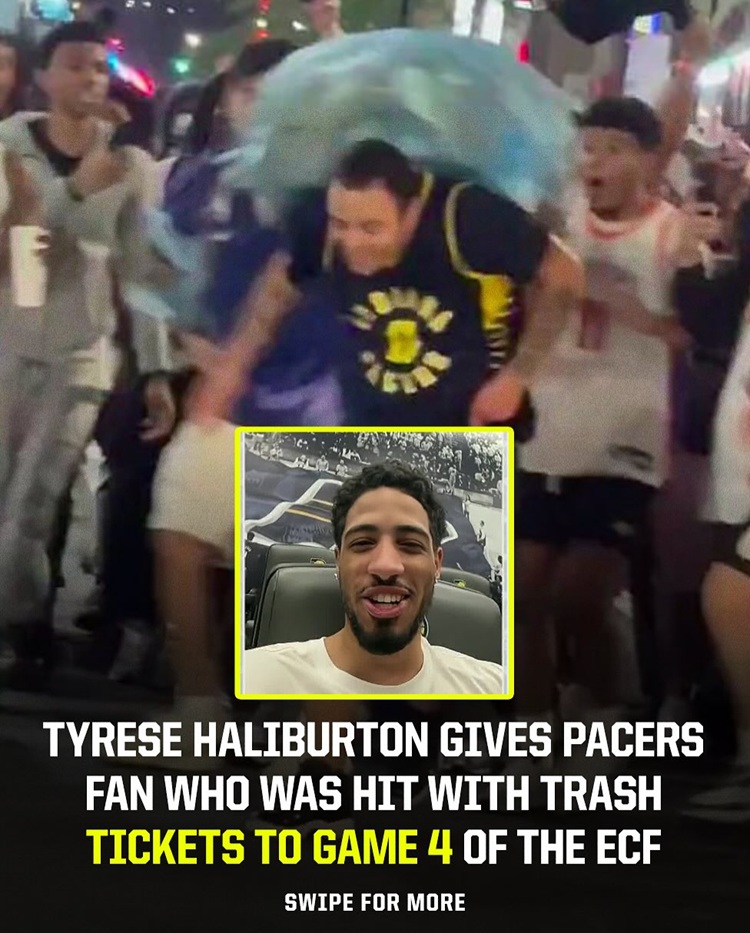 Tyrese Haliburton邀請球迷看球。圖片來源：ESPN X