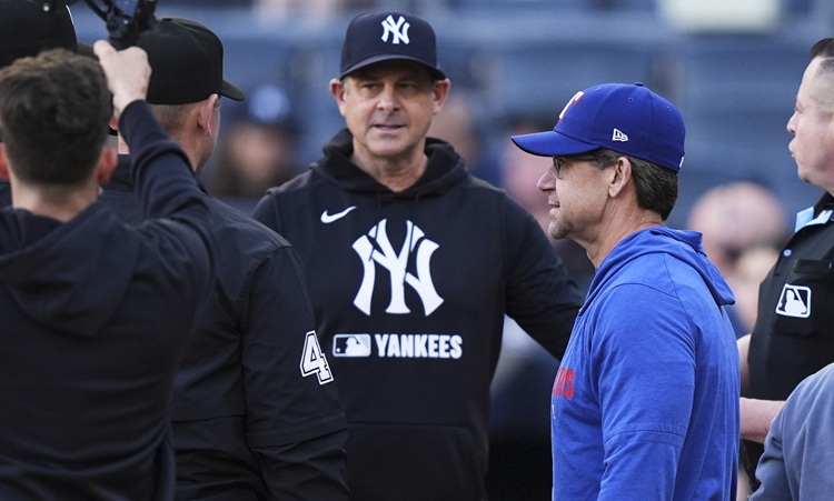 Bret Boone(右)Aaron Boone(中)。圖片來源：達志影像