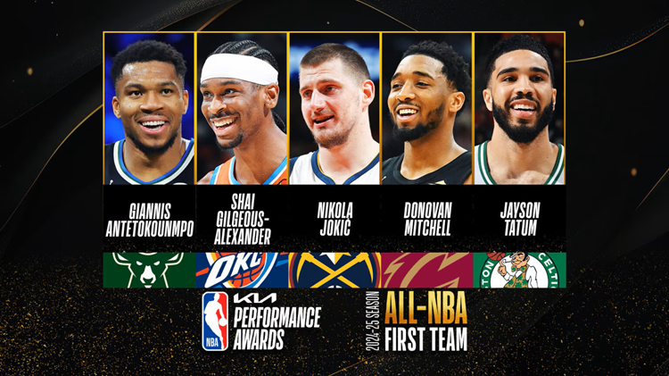 年度第1隊。圖片來源：nba.com