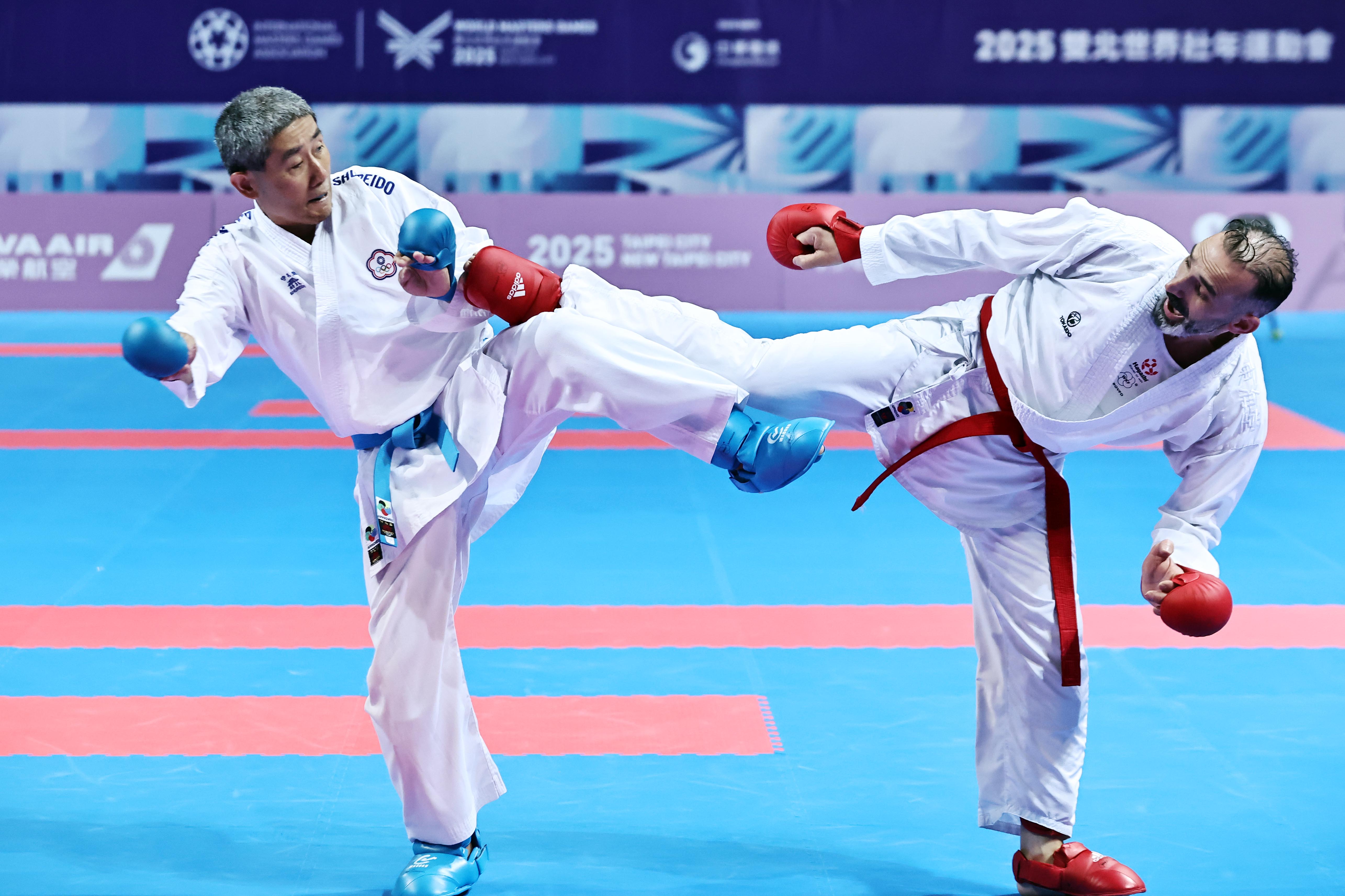 趙志才首戰面對德國選手Kasim Zymeri。圖片來源：2025雙北世壯運執委會