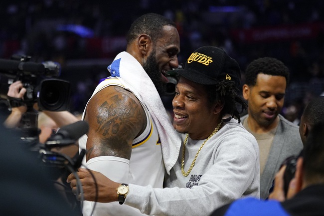 Jay-Z(右)LeBron James(左)。圖片來源：達志影像