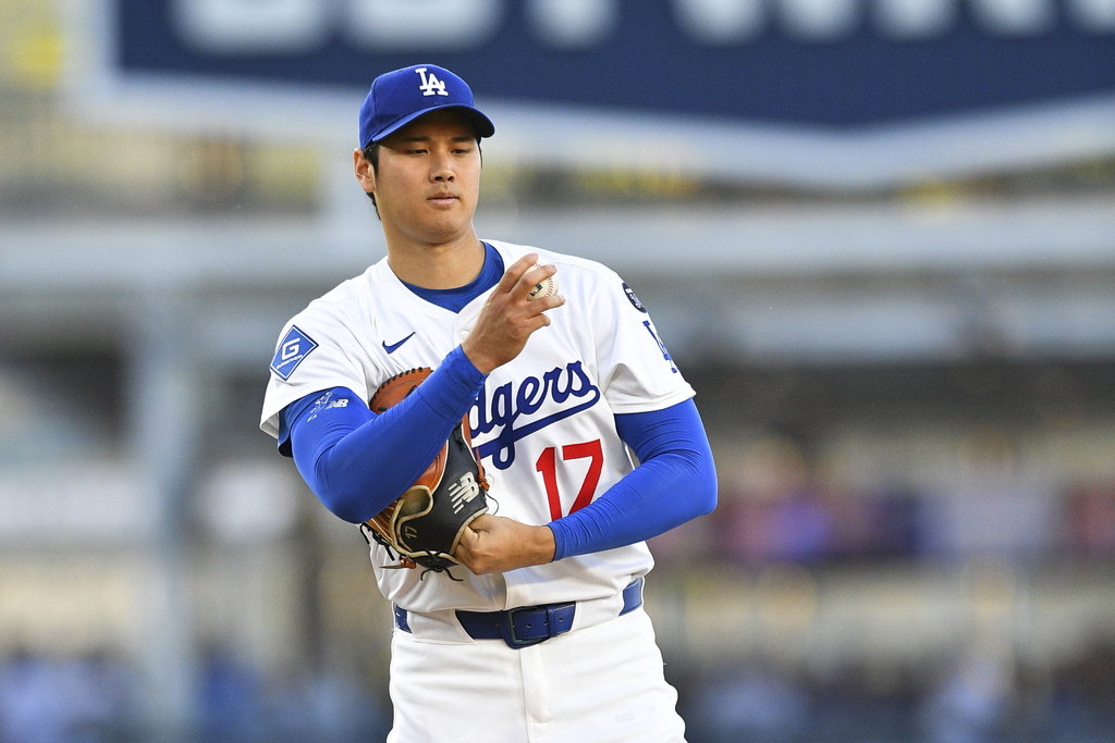 大谷翔平重啟二刀流，今天面對教士睽違663天再度重返投手丘。圖片來源：達志影像