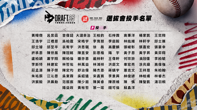 共有86名投手參與選秀。圖片來源:中華職棒