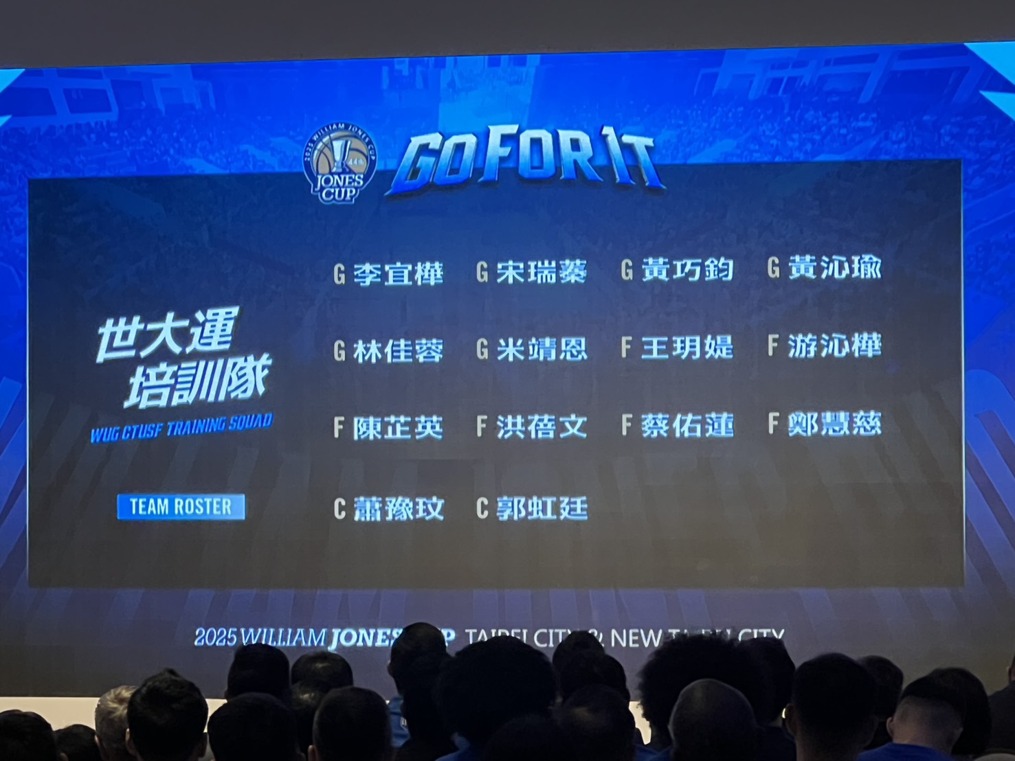 女子組世大運培訓隊陣容。圖片來源：記者林暐凱／攝