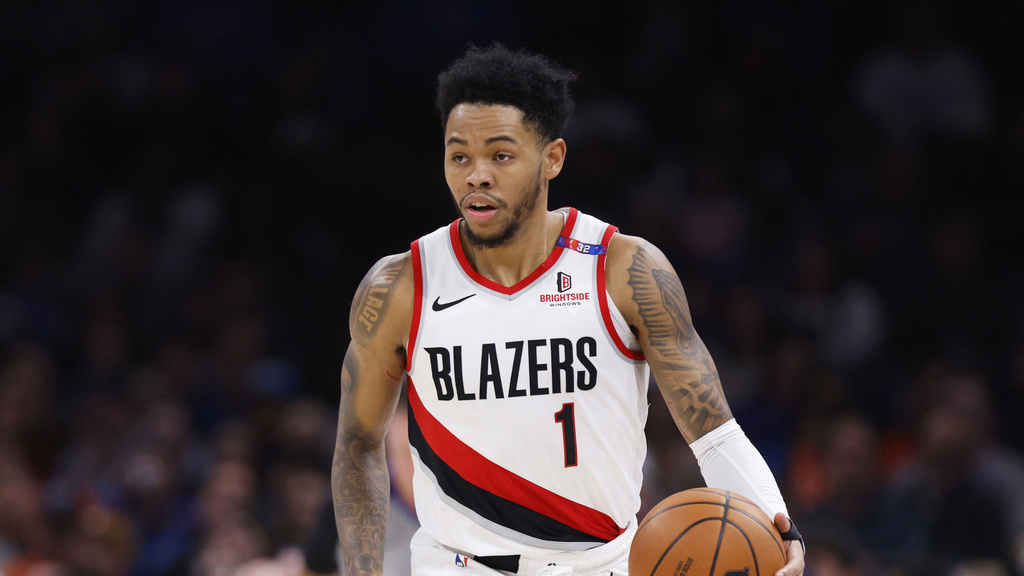 Anfernee Simons。圖片來源：達志影像