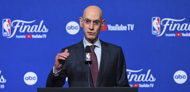 NBA 總裁Adam Silver。圖片來源：達志影像
