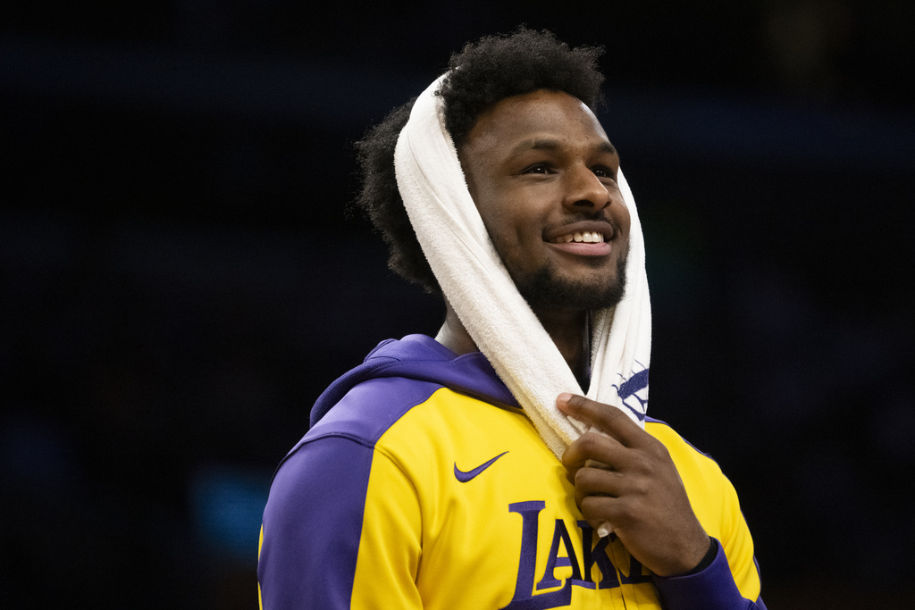 Bronny James。圖片來源：達志影像資料照