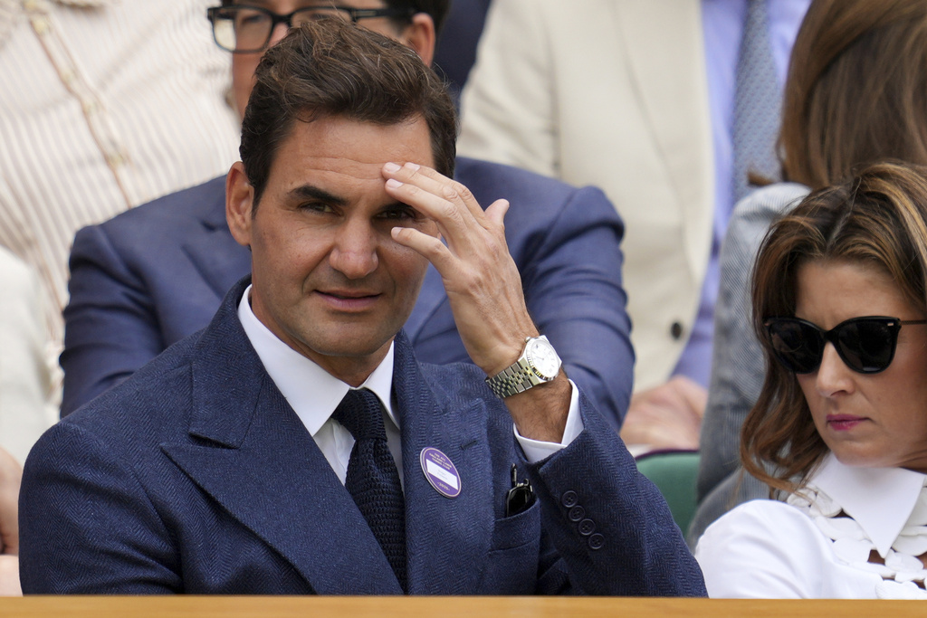 溫網傳奇名將Roger Federer親臨中央球場觀戰。圖片來源：達志影像