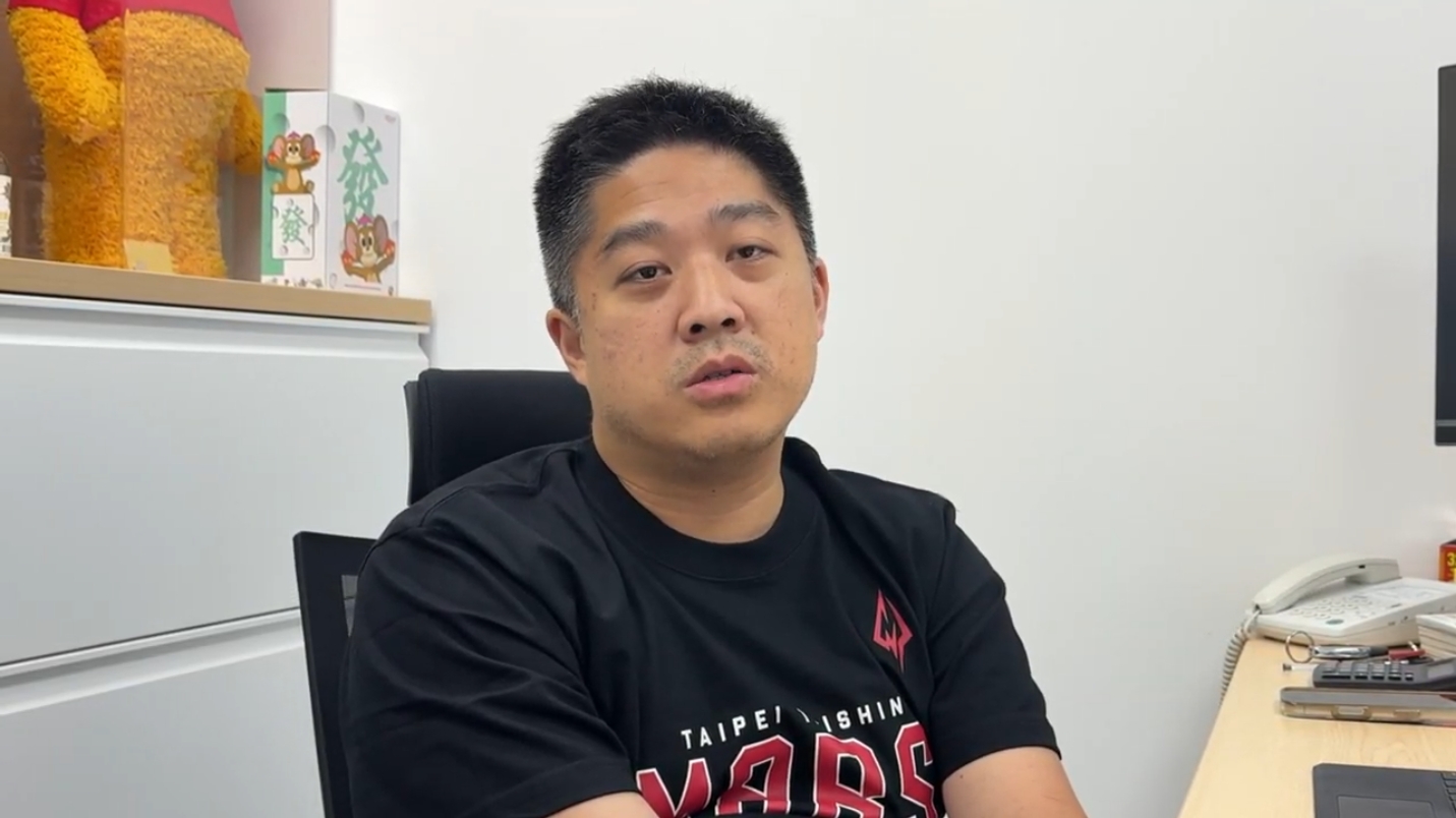 台新育樂總經理林祐廷受訪談選秀，坦言還是會以雙能衛為主。圖片來源：台新戰神