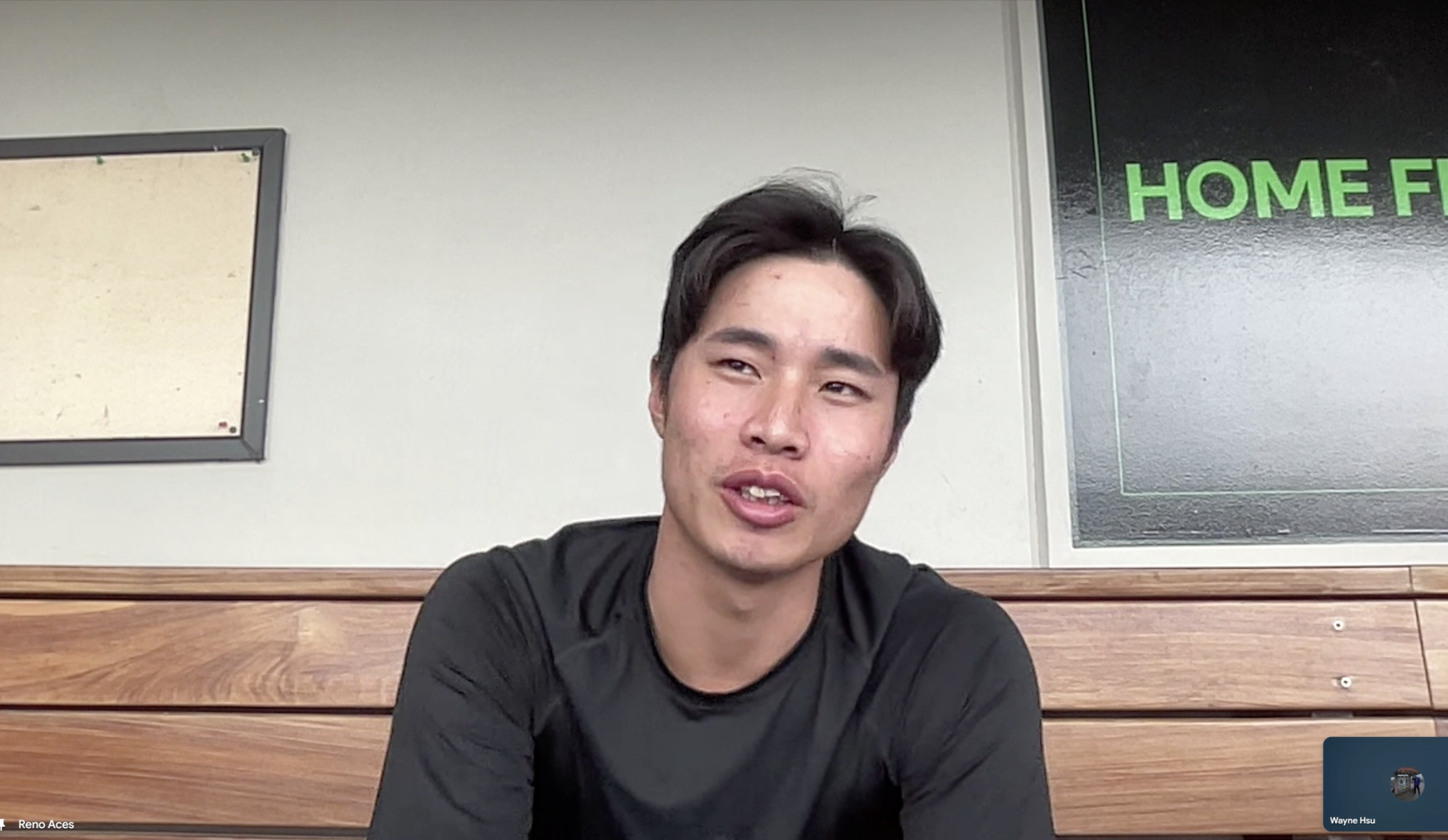 林昱珉接受越洋電話訪問，談首個3A賽季。圖片來源：緯來體育台
