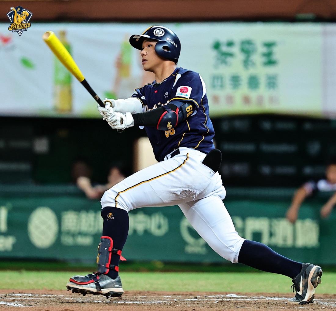 黃韋盛11局敲制勝安打，中信氣走富邦止二連敗。圖片來源：中信兄弟