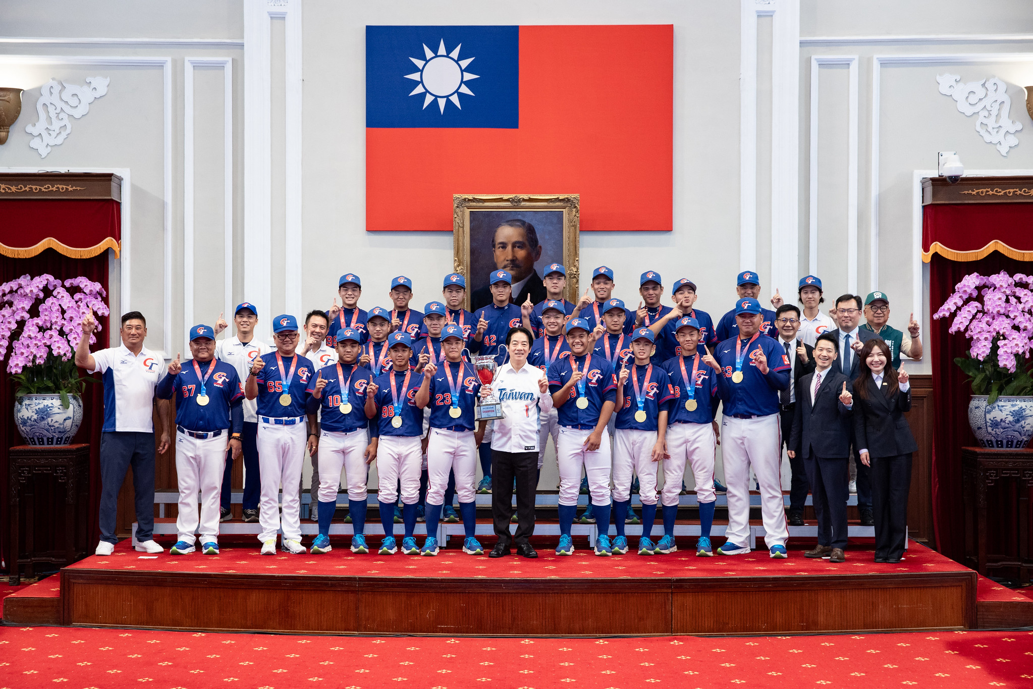 總統賴清德總統賴清德接見U15亞州青少棒錦標賽中華代表隊。圖片來源：總統府提供
