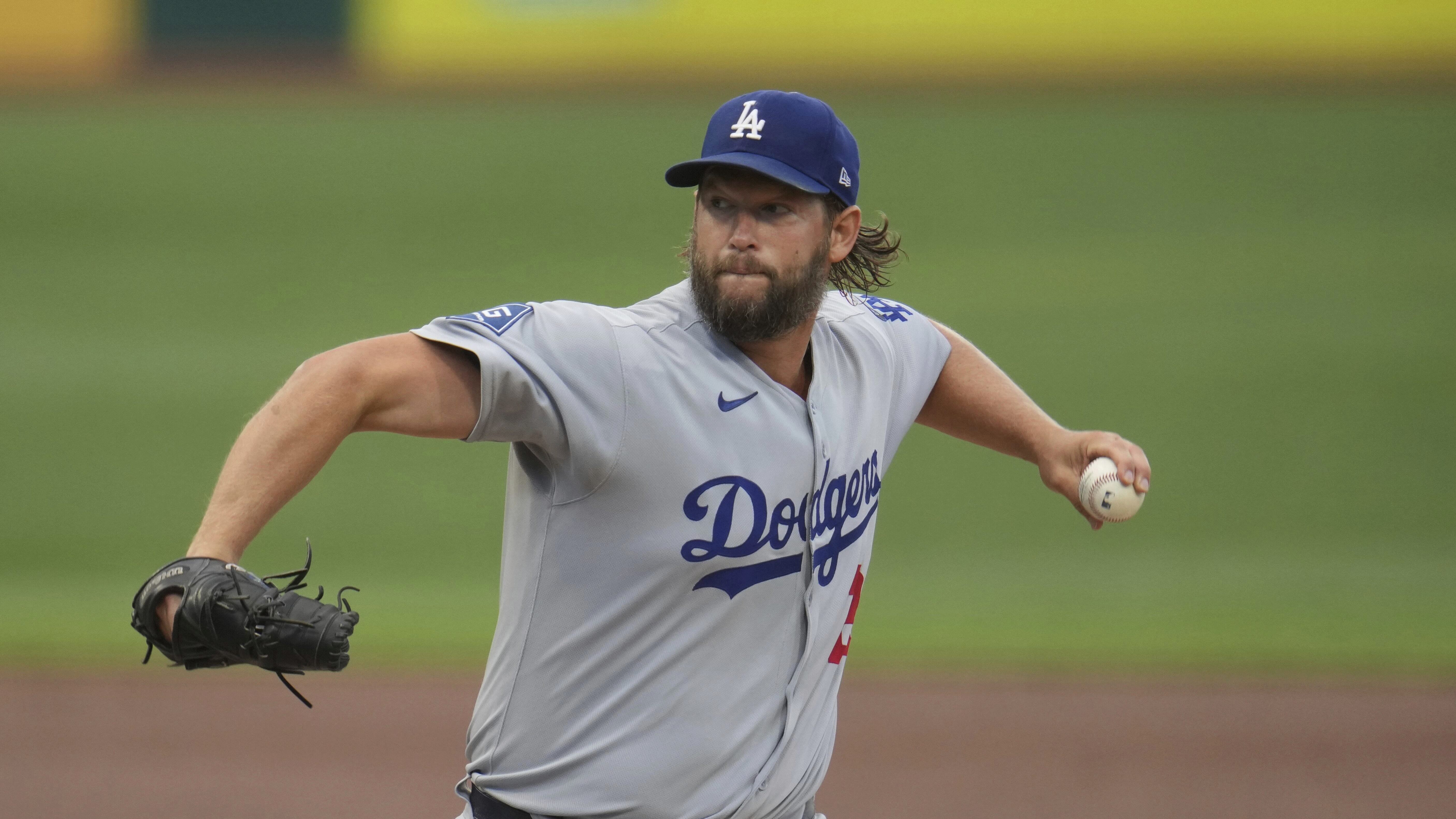 Clayton Kershaw繳5.2局8K好投。圖片來源：達志影像