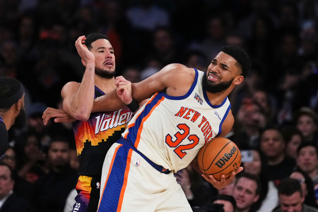 Devin Booker、Karl-Anthony Towns。圖片來源：達志影像