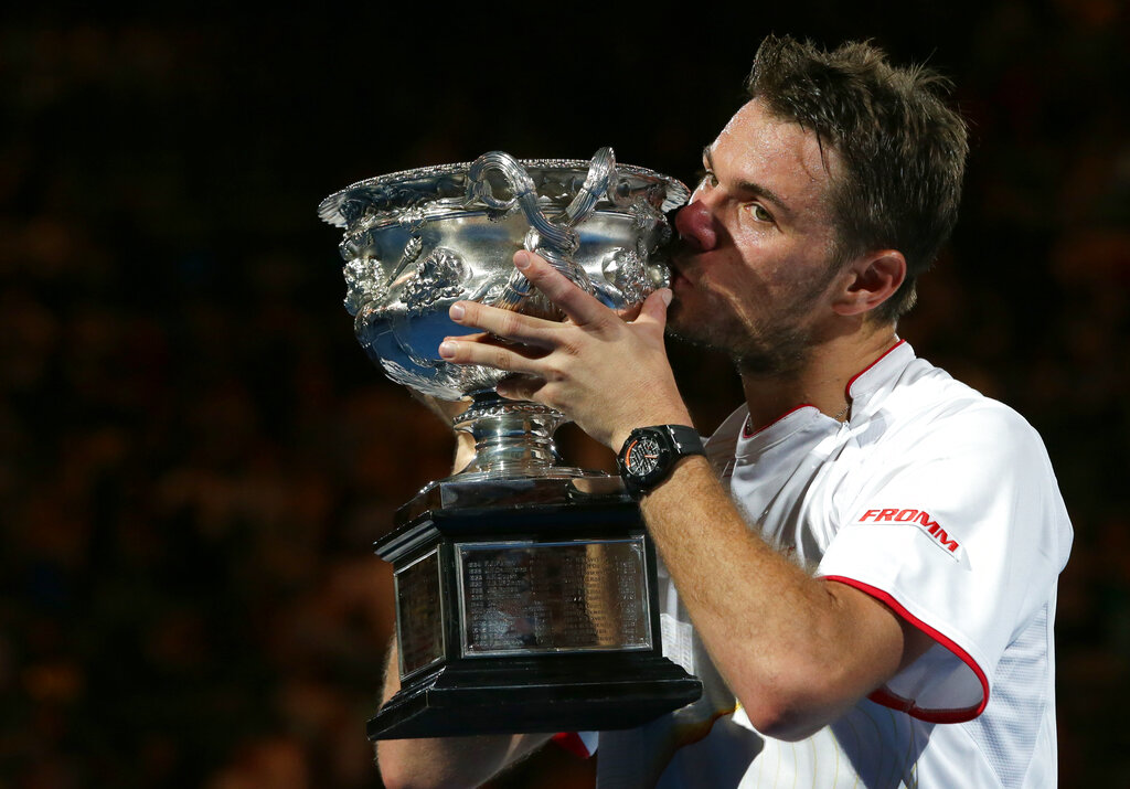 Stan Wawrinka在2014年奪下澳網冠軍。圖片來源：達志影像資料照