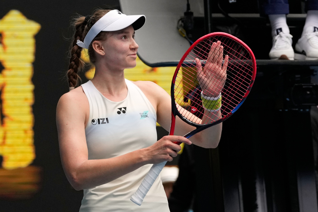 Elena Rybakina。圖片來源：達志影像