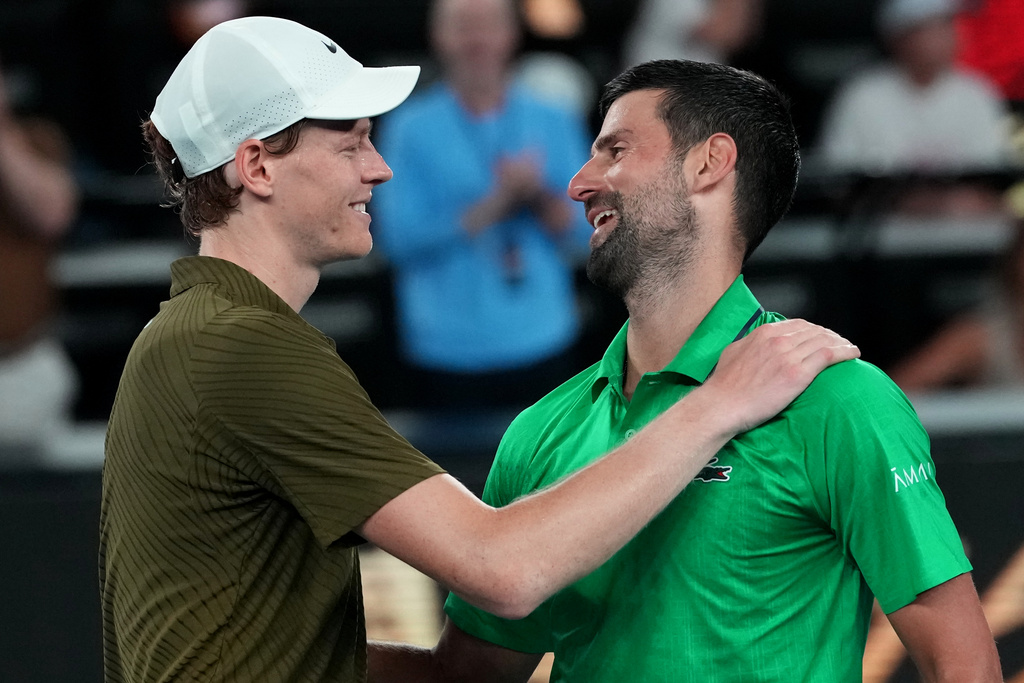 兩人賽後在網前致意。圖片來源:達志影像