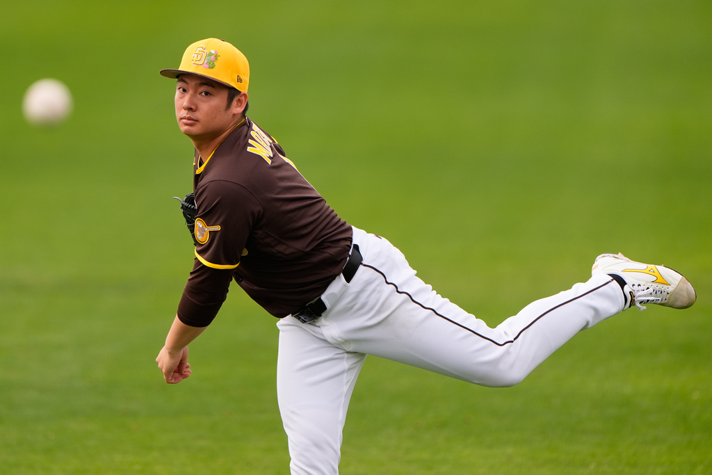 松井裕樹春訓期間遭遇傷勢。圖片來源：達志影像