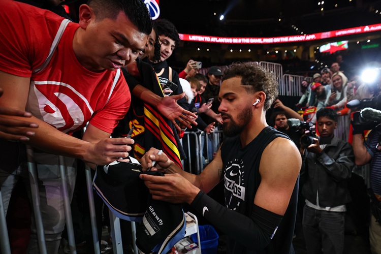 Trae Young(右)。圖片來源：達志影像