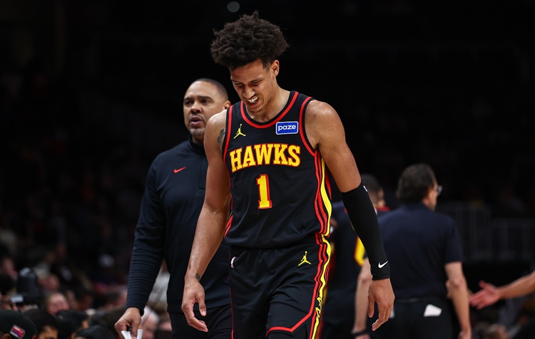 Jalen Johnson(前)。圖片來源：達志影像