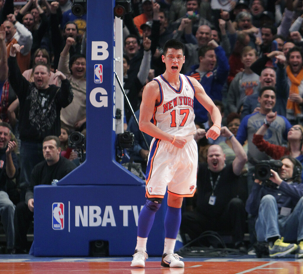 尼克「林來瘋」時期的林書豪。圖片來源：達志影像資料照