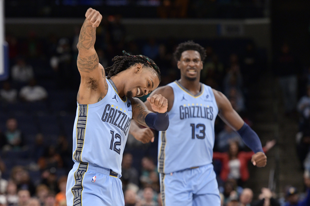 Jaren Jackson Jr.、Ja Morant拆夥。圖片來源：達志影像