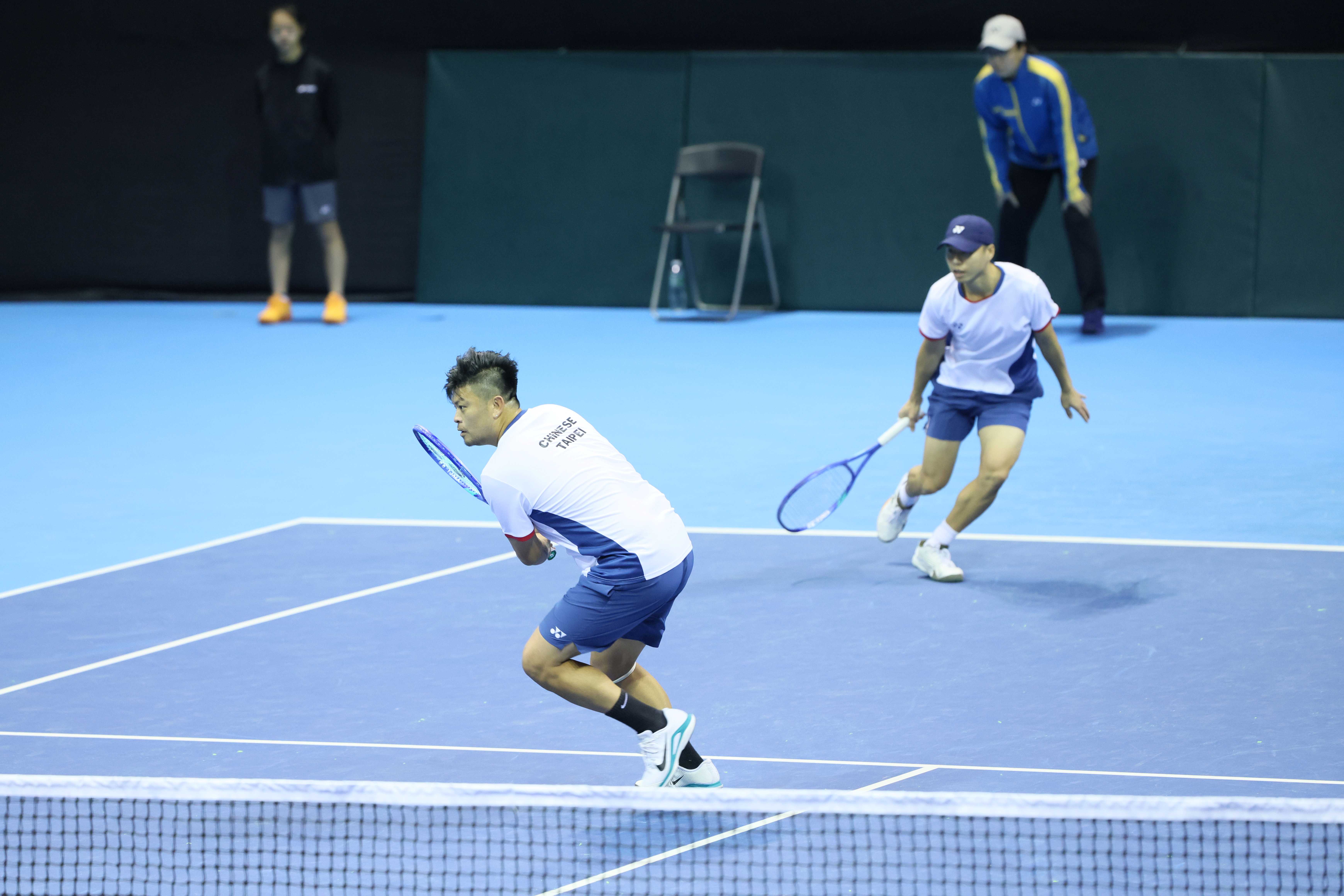中華隊第三點雙打謝政鵬和黃琮豪拿下勝利。圖片來源：海碩整合行銷提供