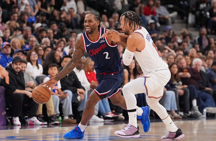 Kawhi Leonard(左)。圖片來源：達志影像