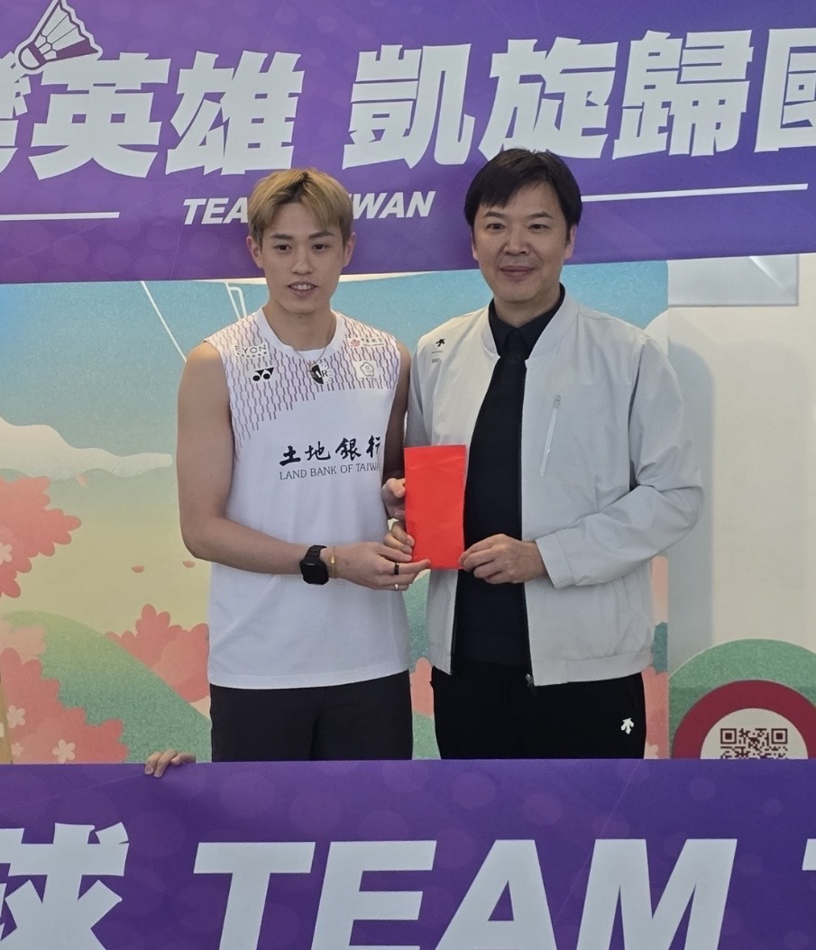 台灣羽球好手林俊易。圖片來源：羽協提供