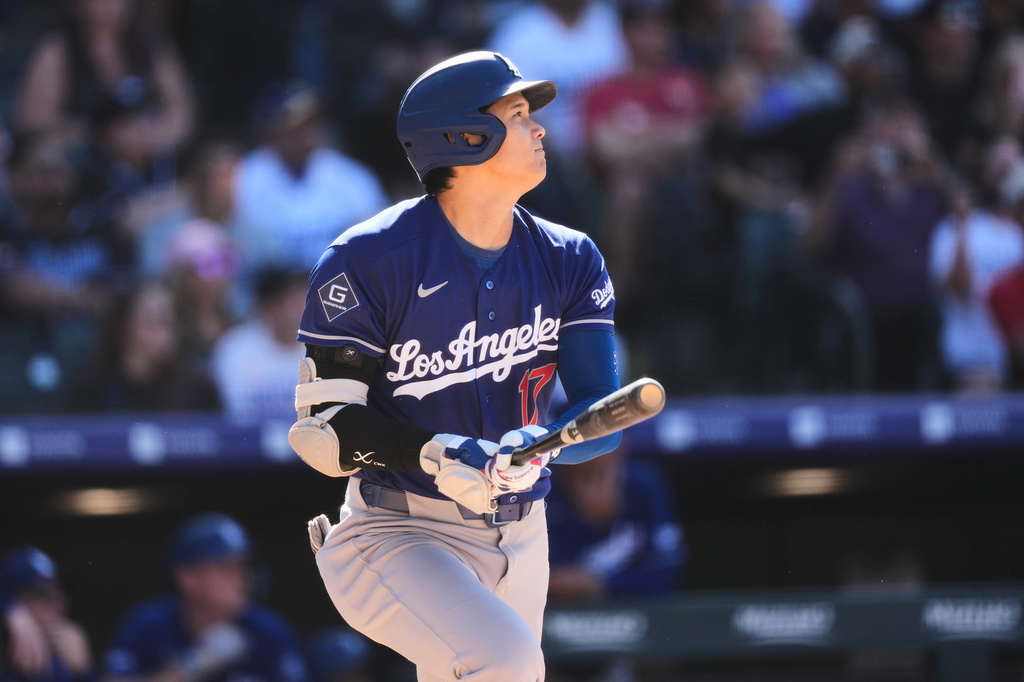 大谷翔平跨季連51場上壘。圖片來源：達志影像