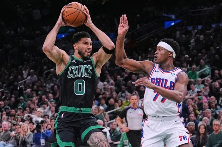 Jayson Tatum(左)。圖片來源：達志影像